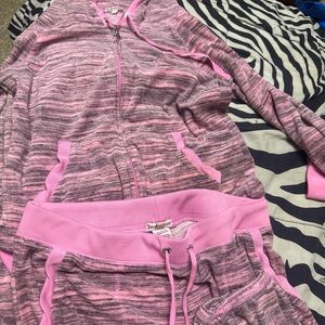 Pink and black juicy couture tracksuit